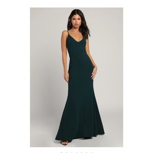 Infinite Glory Forest Green Maxi Dress- SIZE SMALL